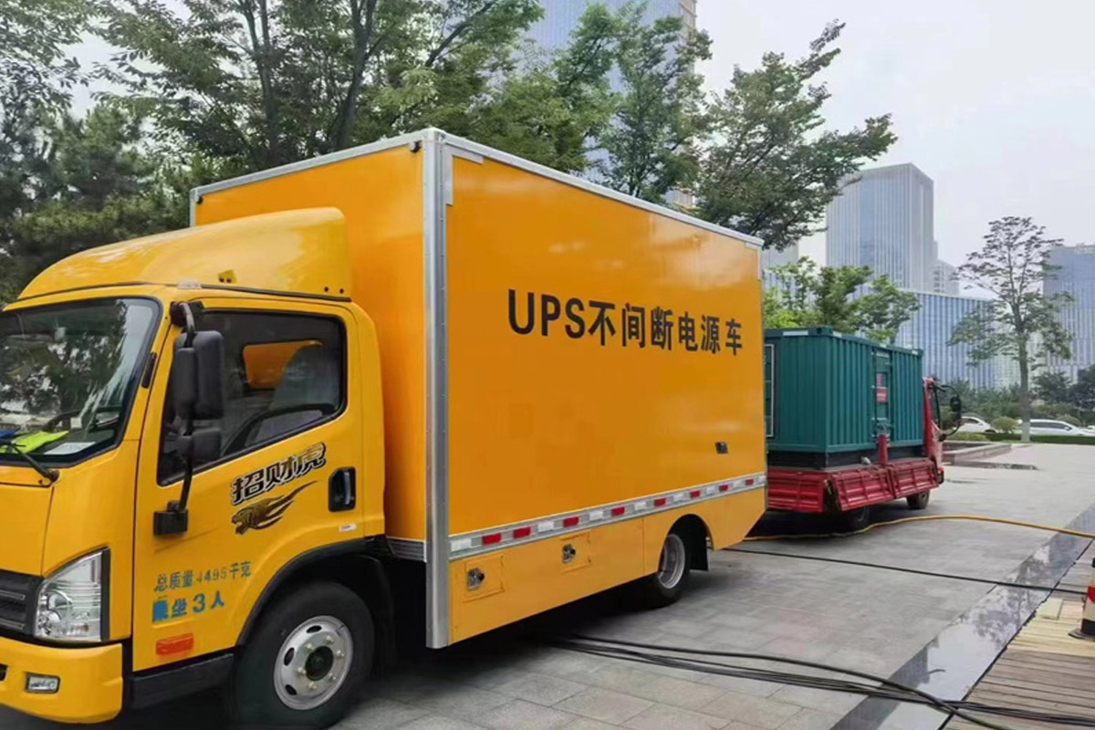象州发电机租赁施工现场
