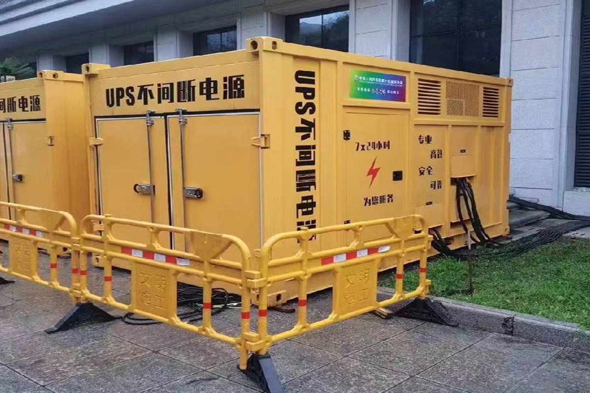 象州发电机租赁施工现场